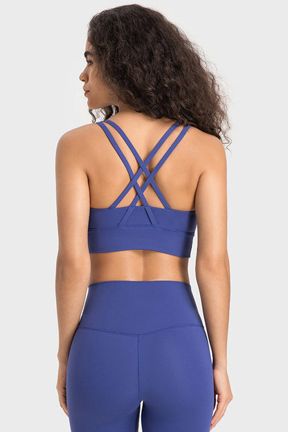 Millennia Crisscross Scoop Neck Active Tank - Crop Tops & Tank Tops - FITGGINS