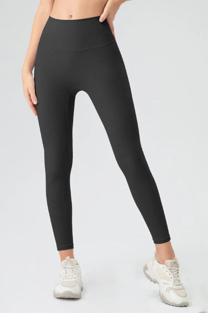 High Waist Skinny Active Pants Black Fitggins