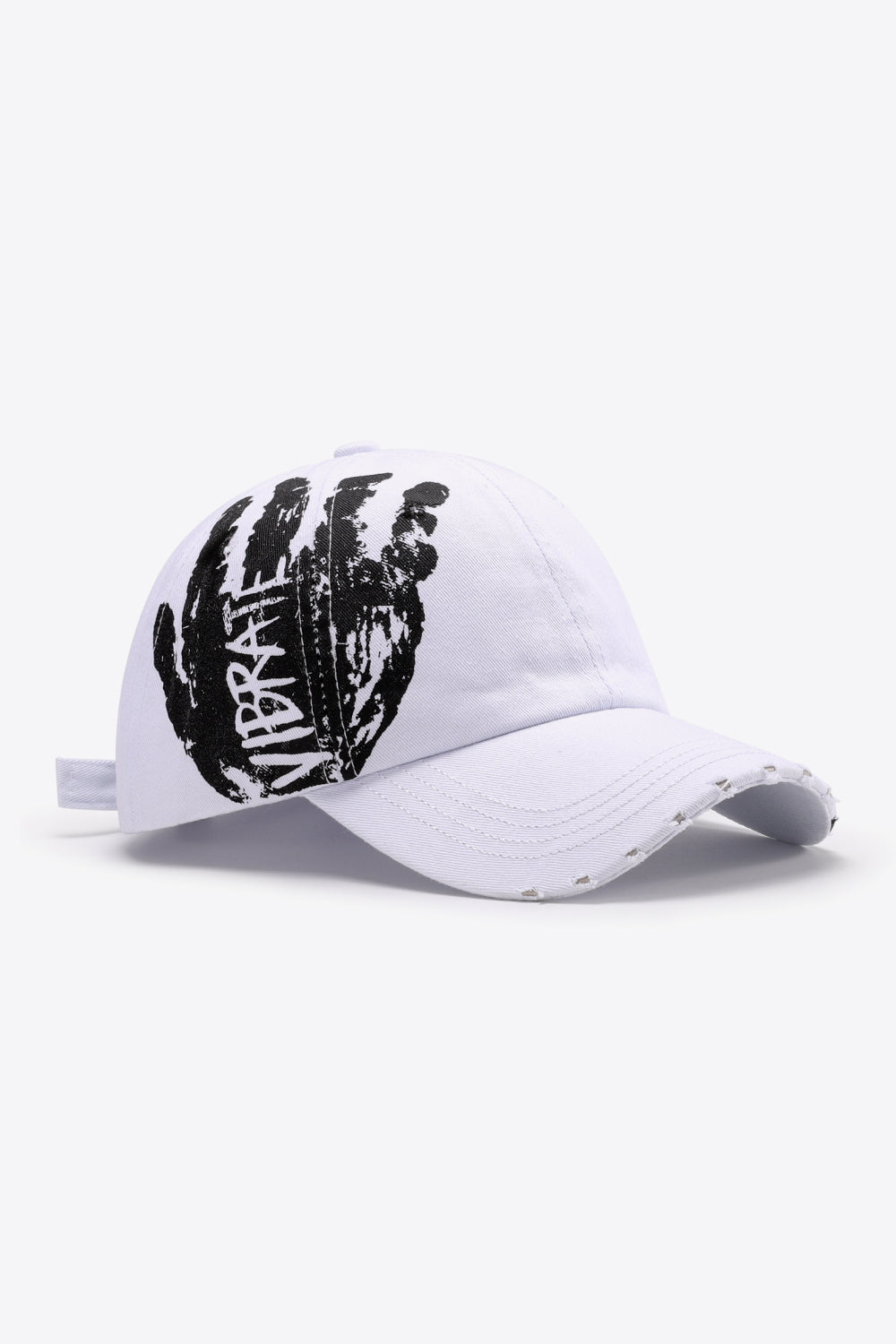 VIBRA Graphic Distressed Adjustable Baseball Cap - Hats - FITGGINS