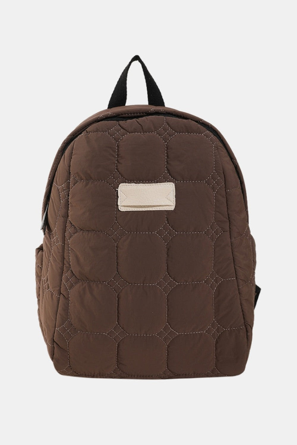 Quilted Polyester Backpack Bag - Handbag - FITGGINS