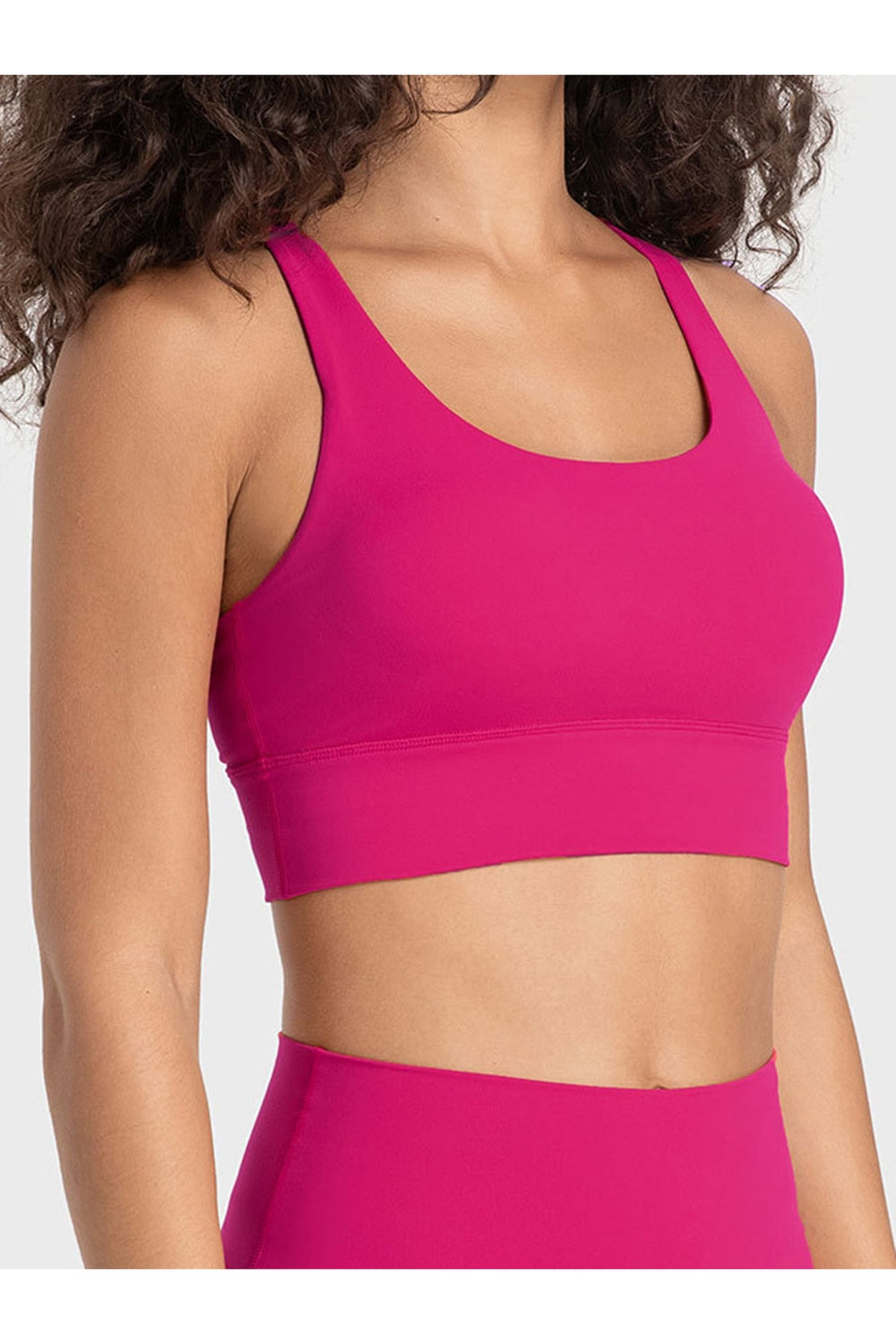 Millennia Crisscross Scoop Neck Active Tank - Crop Tops & Tank Tops - FITGGINS