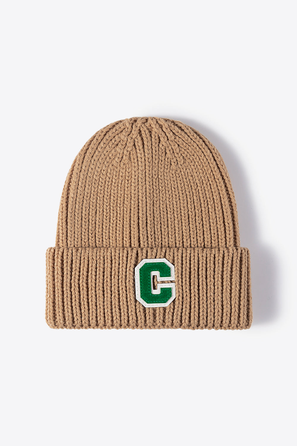 Letter C Patch Cuffed Beanie - Hats - FITGGINS