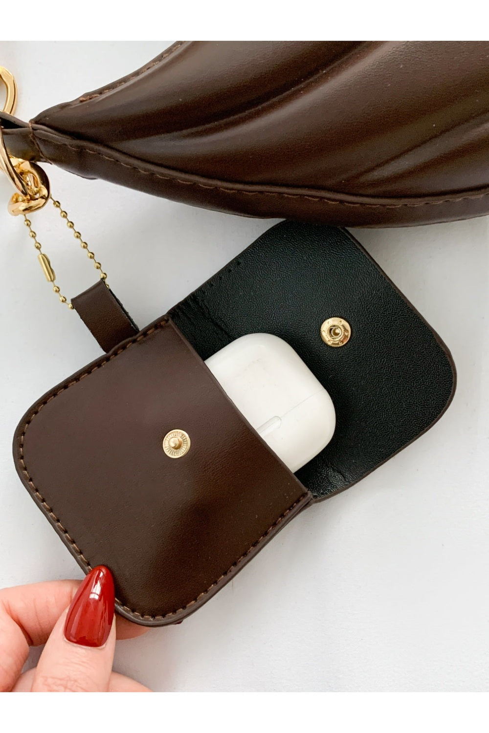 PU Leather Shoulder Bag with EarPods Bag - Handbag - FITGGINS