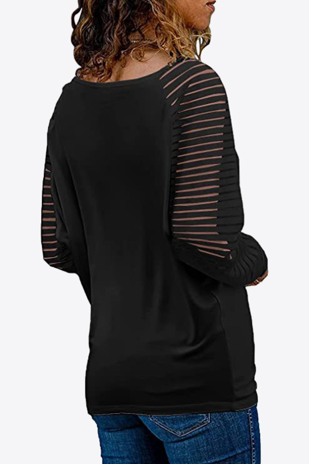 V-Neck Long Raglan Sleeve Top Fitggins