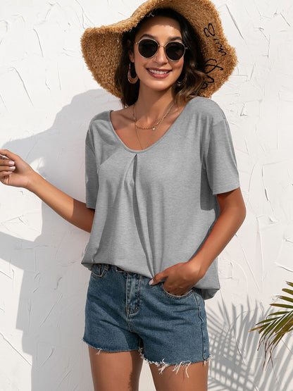 Ivy Lane Lace Trim Short Sleeve Top Fitggins