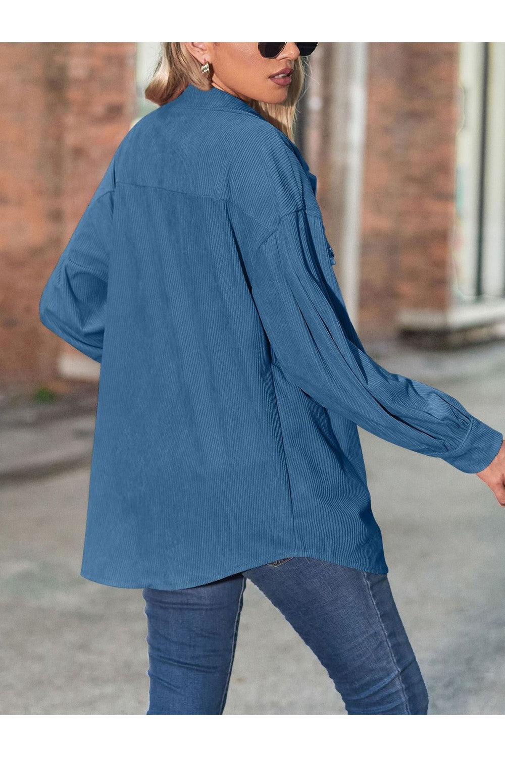 Mandy Button Up Sheer Long Sleeve Shirt Fitggins