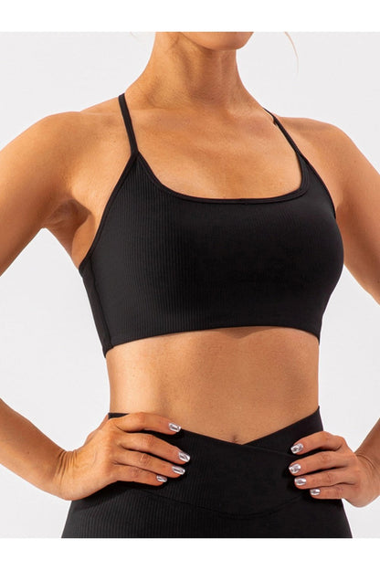 Spaghetti Strap Active Bra - Sports Bras - FITGGINS