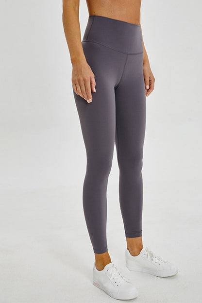 Millennia Wide Seamless Band Waist Sports Leggings Mauve Fitggins