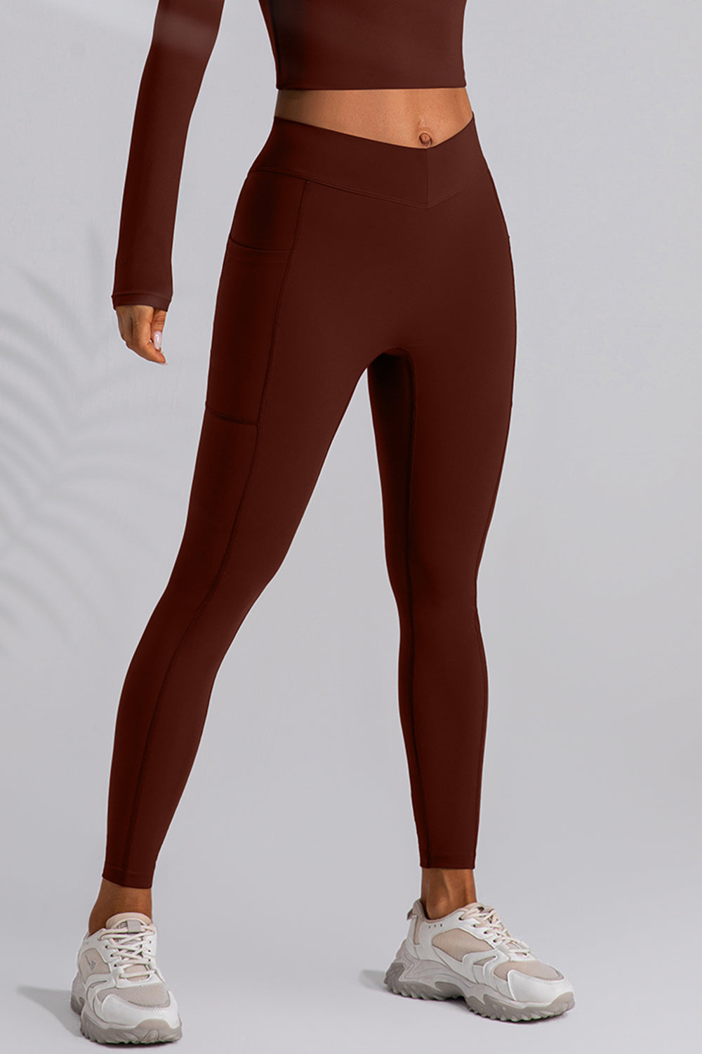 High Waist Active Leggings with Pockets - Leggings - FITGGINS