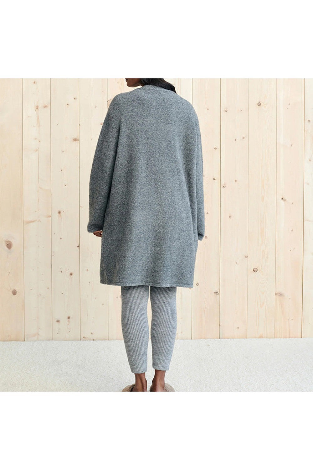 Open Front Long Sleeve Cardigan with Pockets - Cardigans - FITGGINS