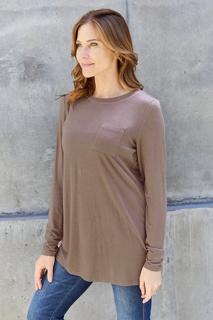 Basic Bae Full Size Round Neck Long Sleeve Top Fitggins