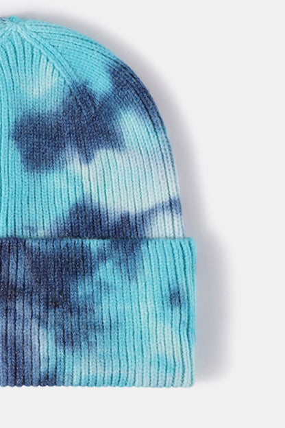 Tie-Dye Cuffed Rib-Knit Beanie Hat - Hats - FITGGINS