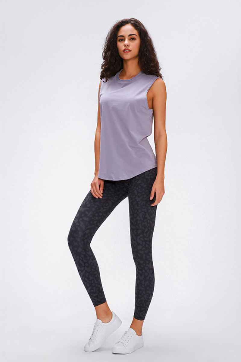 Millennia Wide Seamless Band Waist Sports Leggings Fitggins