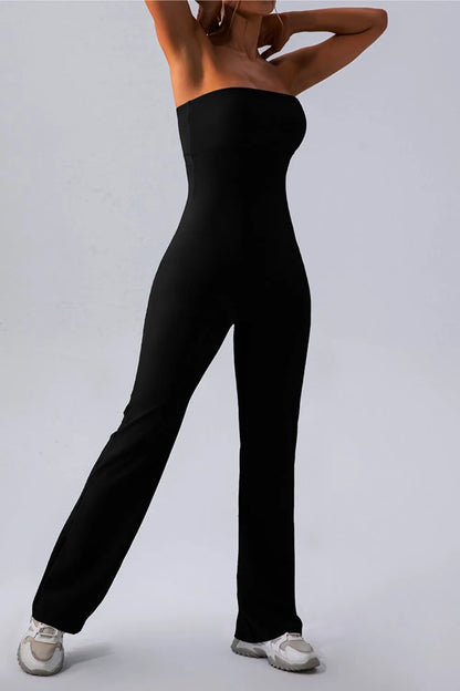 Sleeveless Straight Active Jumpsuit Fitggins