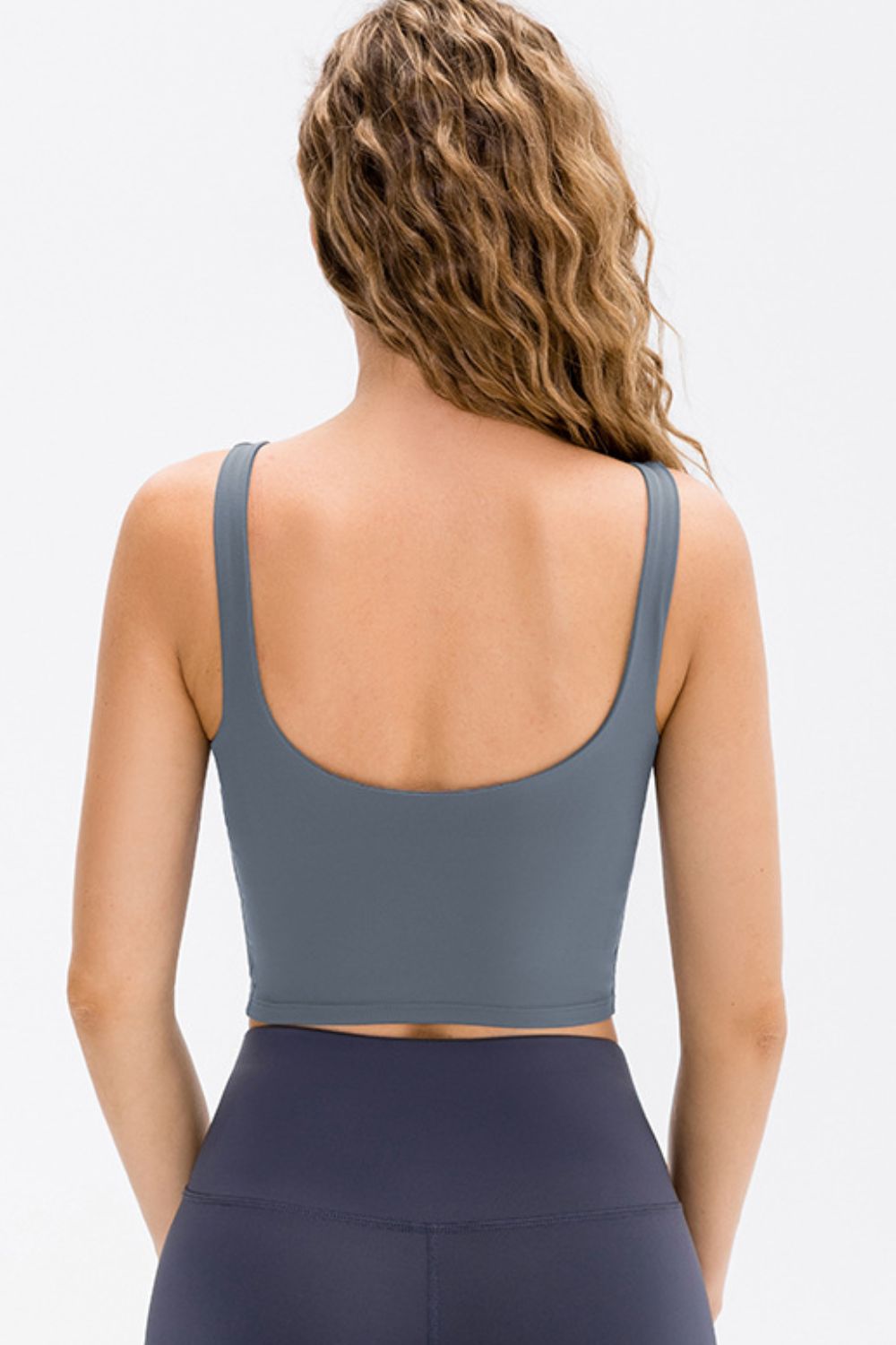 Cropped Scoop Neck Active Tank Top - Crop Tops & Tank Tops - FITGGINS