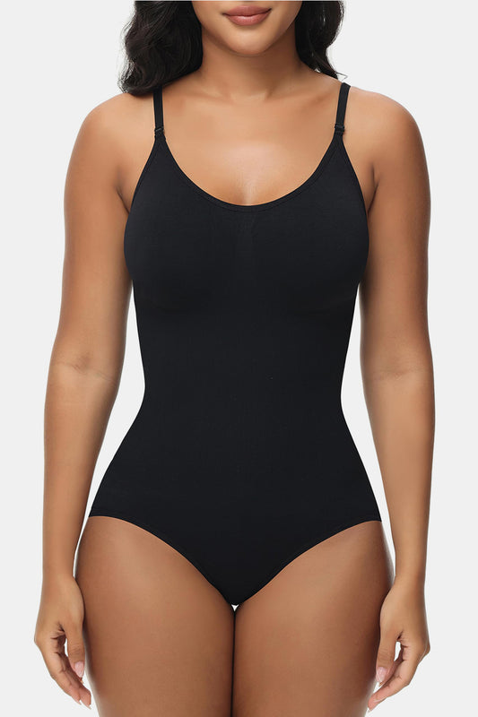 Spaghetti Strap Tummy Control Bodysuit - Bodysuit - FITGGINS