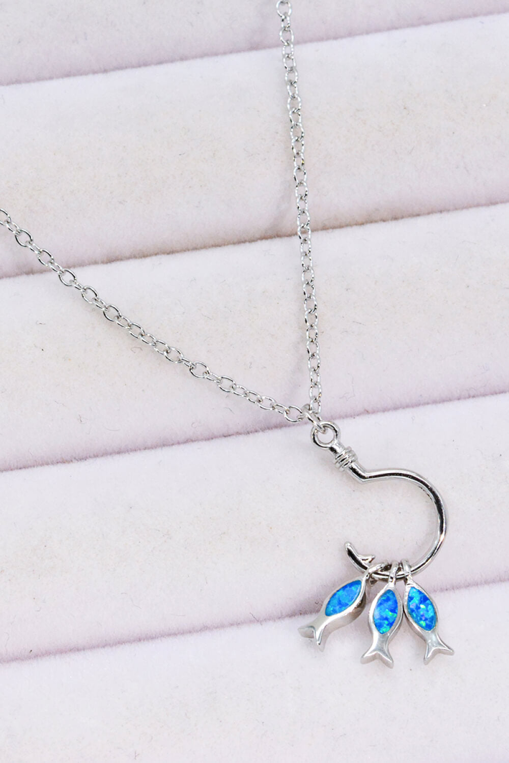 Opal Fish 925 Sterling Silver Necklace - Necklaces - FITGGINS