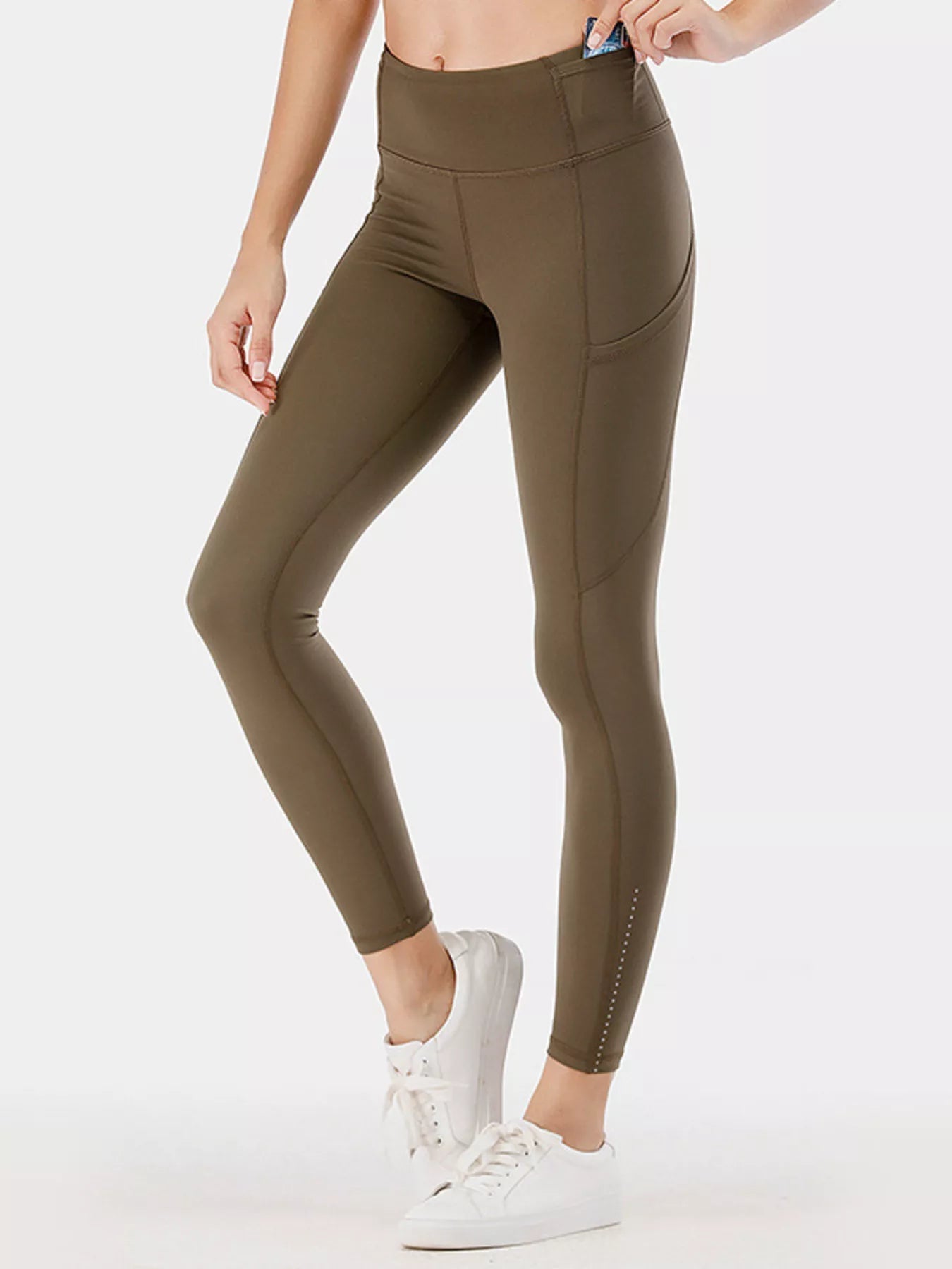 Full Size High-Waisted Active Leggings with Pockets Plus Size Fitggins