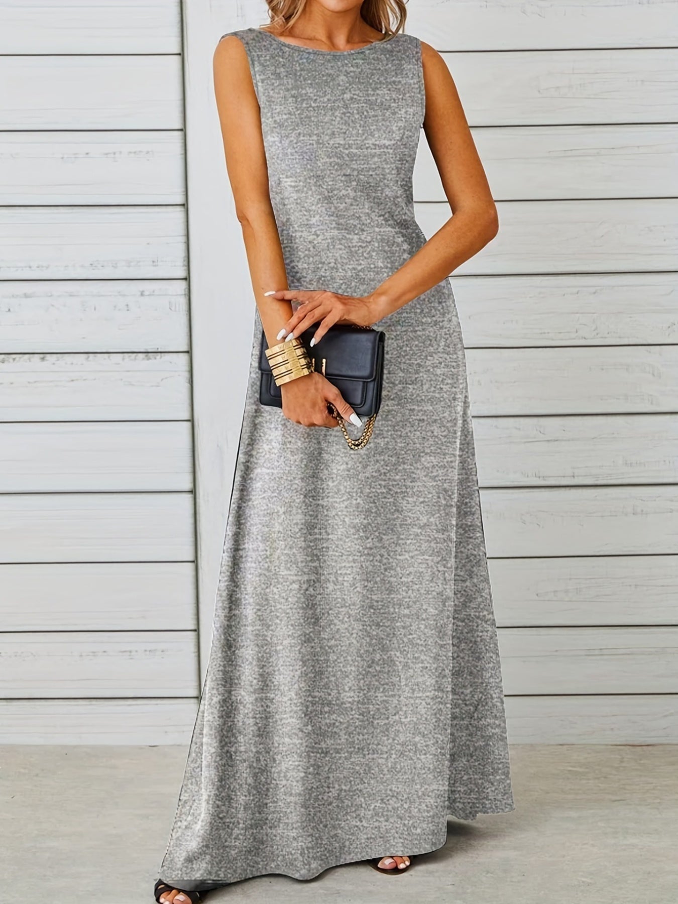 Sleeveless Flowy Maxi Dress Fitggins