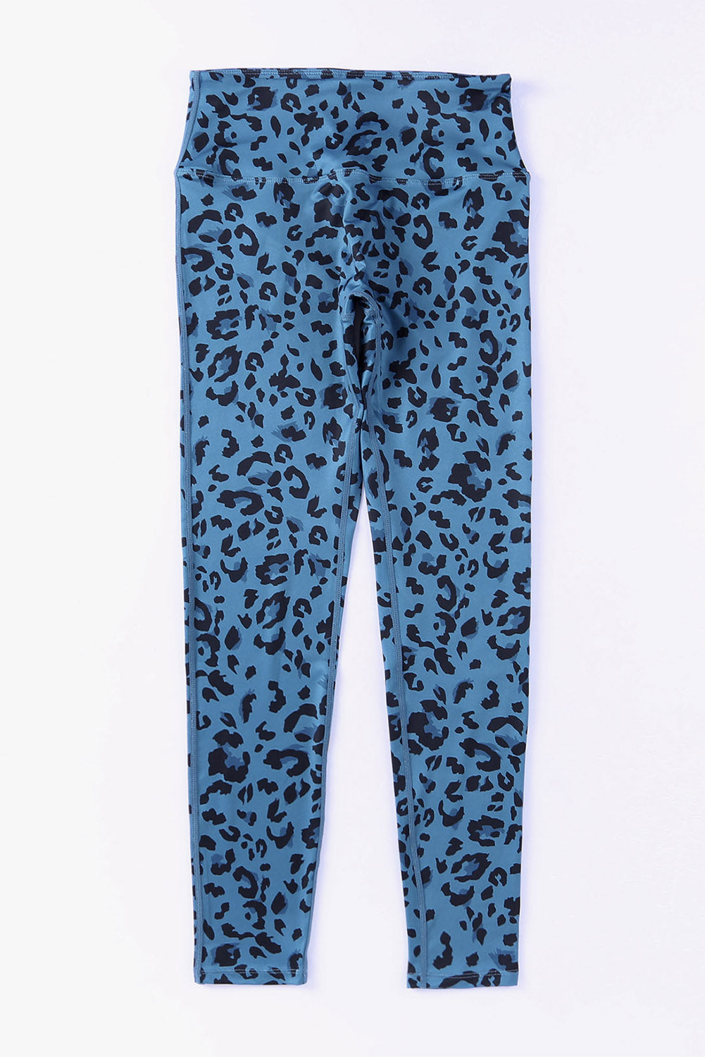 Leopard Print Wide Waistband Leggings Fitggins