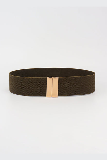 Alloy Buckle Elastic Belt - Belt - FITGGINS