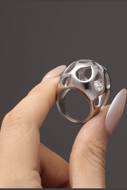 Stainless Steel Cutout Ring - Rings - FITGGINS