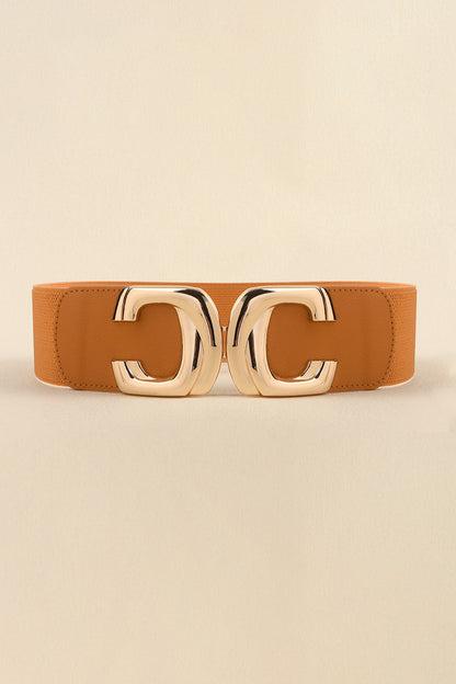 Zinc Alloy Buckle Elastic Wide Belt - Belt - FITGGINS