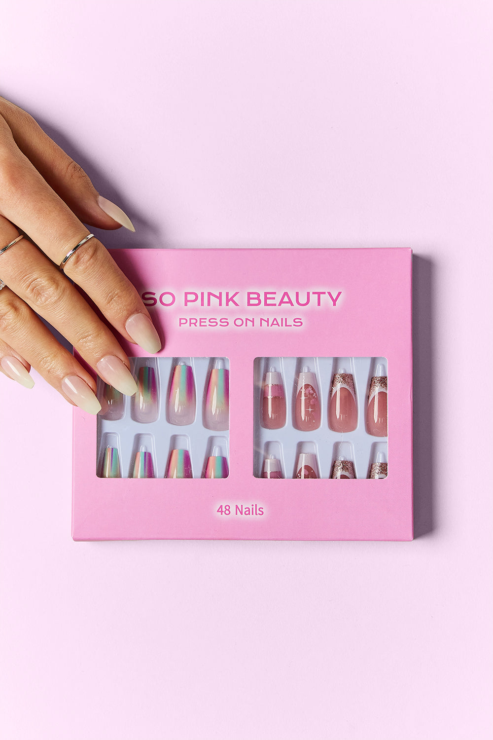 SO PINK BEAUTY Press On Nails 2 Packs - - FITGGINS