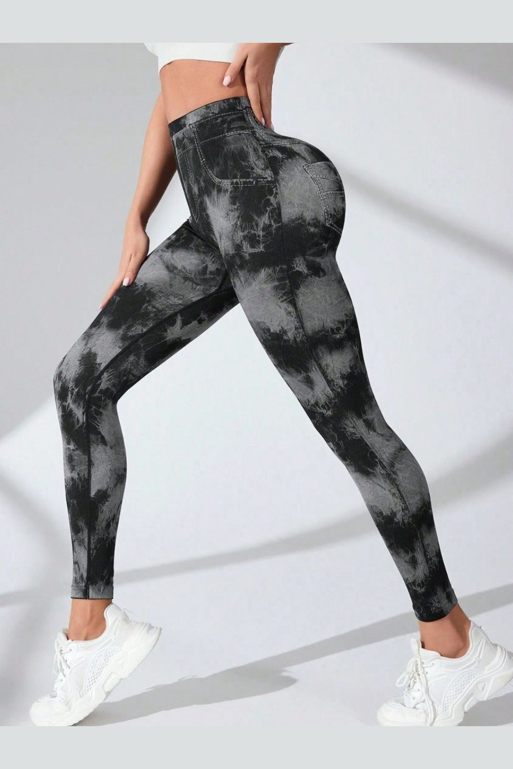 Tie-Dye High Waist Active Leggings - Leggings - FITGGINS