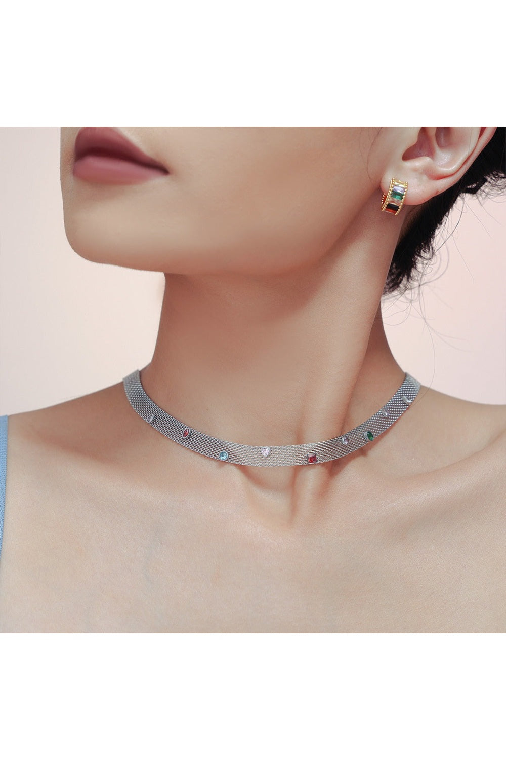 Titanium Steel Zircon Necklace - Necklaces - FITGGINS