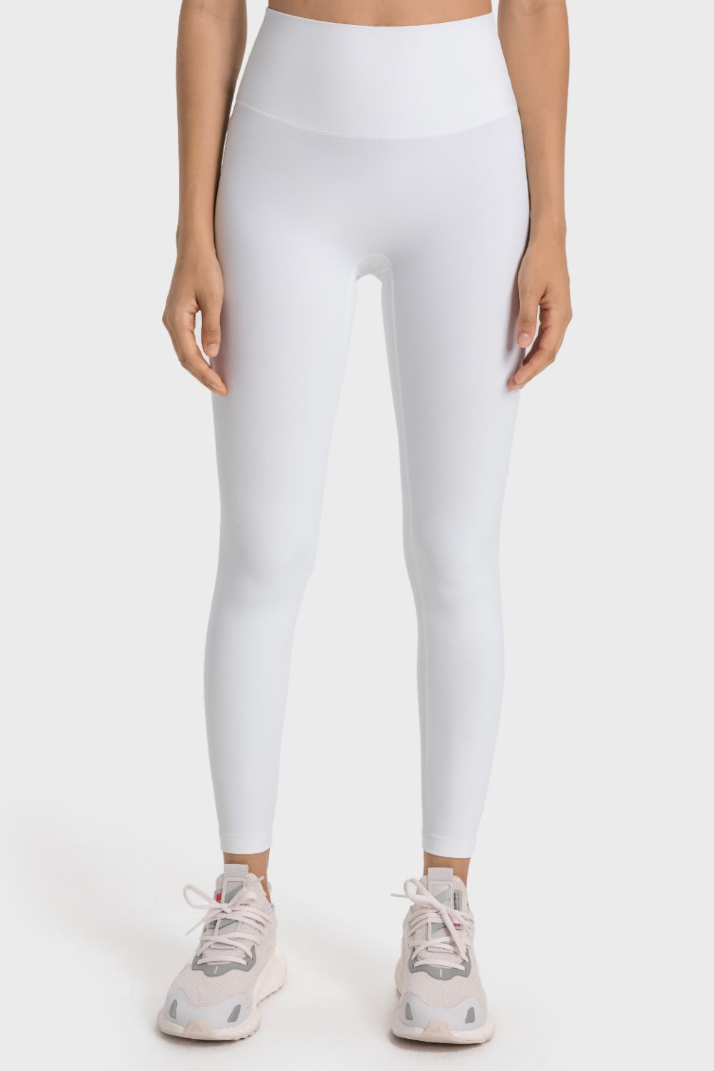 Millennia High-Rise Wide Waistband Yoga Leggings White Fitggins