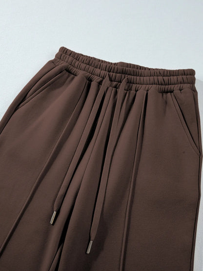 Collared Sweatshirt and High Waist Pants Active Set Fitggins