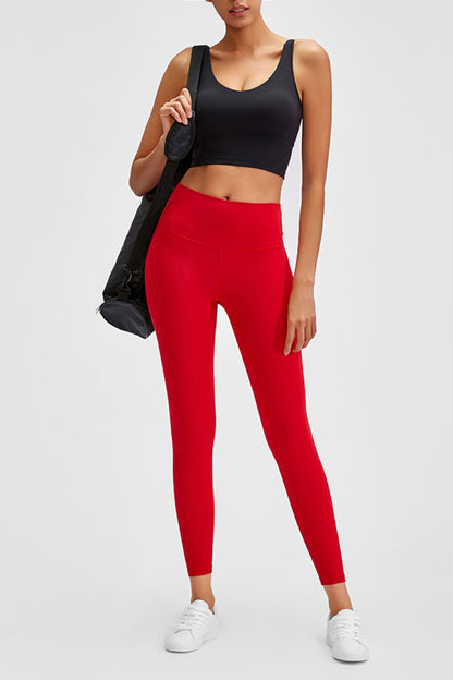 Millennia Wide Seamless Band Waist Sports Leggings Fitggins