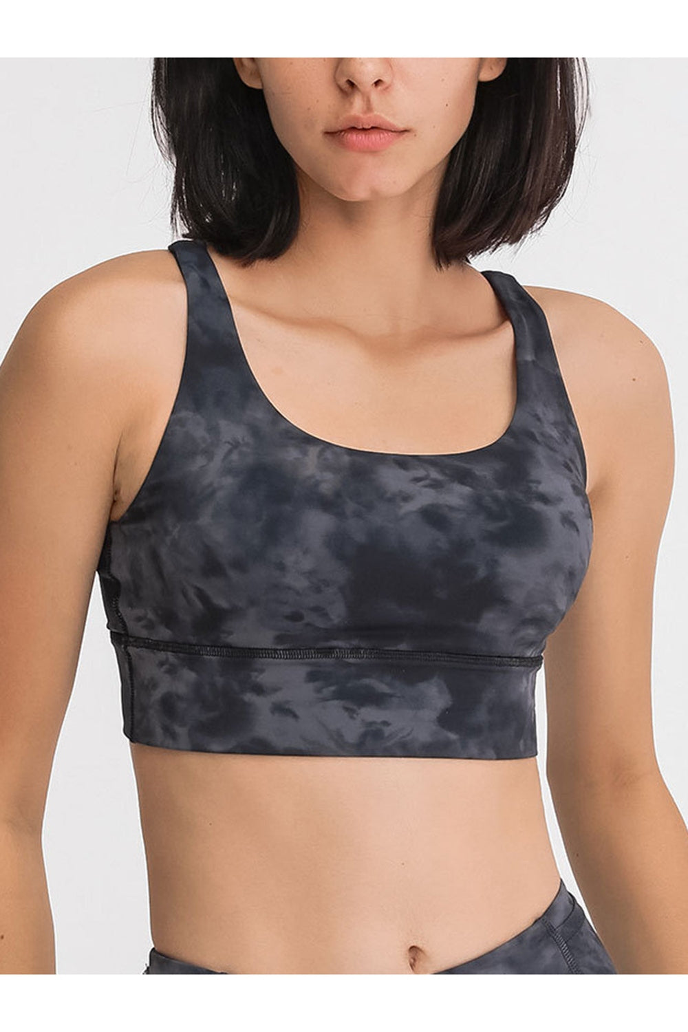 Millennia Crisscross Scoop Neck Active Tank - Crop Tops & Tank Tops - FITGGINS