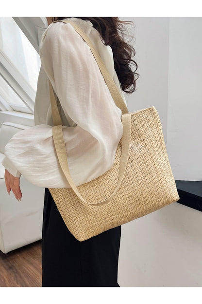 Straw Woven Tote Bag - Handbag - FITGGINS