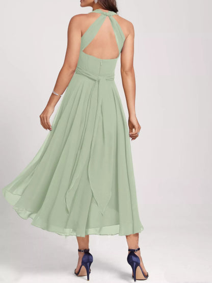 Ruched A-Line Midi Dress Fitggins