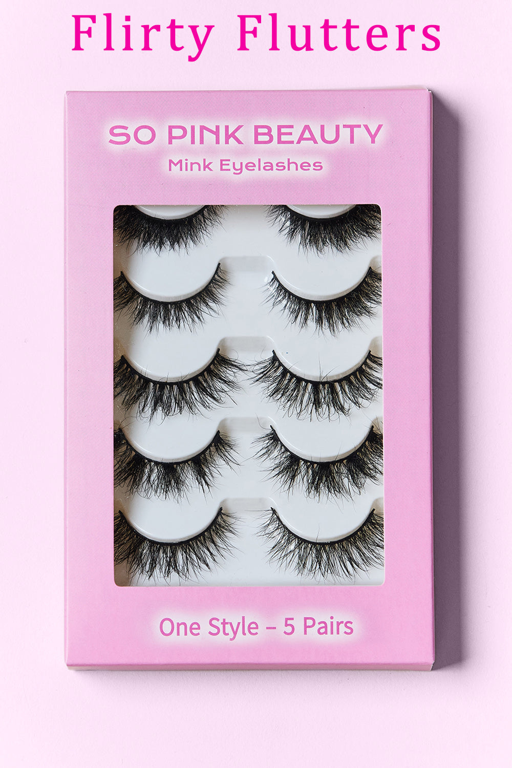 SO PINK BEAUTY Mink Eyelashes 5 Pairs - - FITGGINS