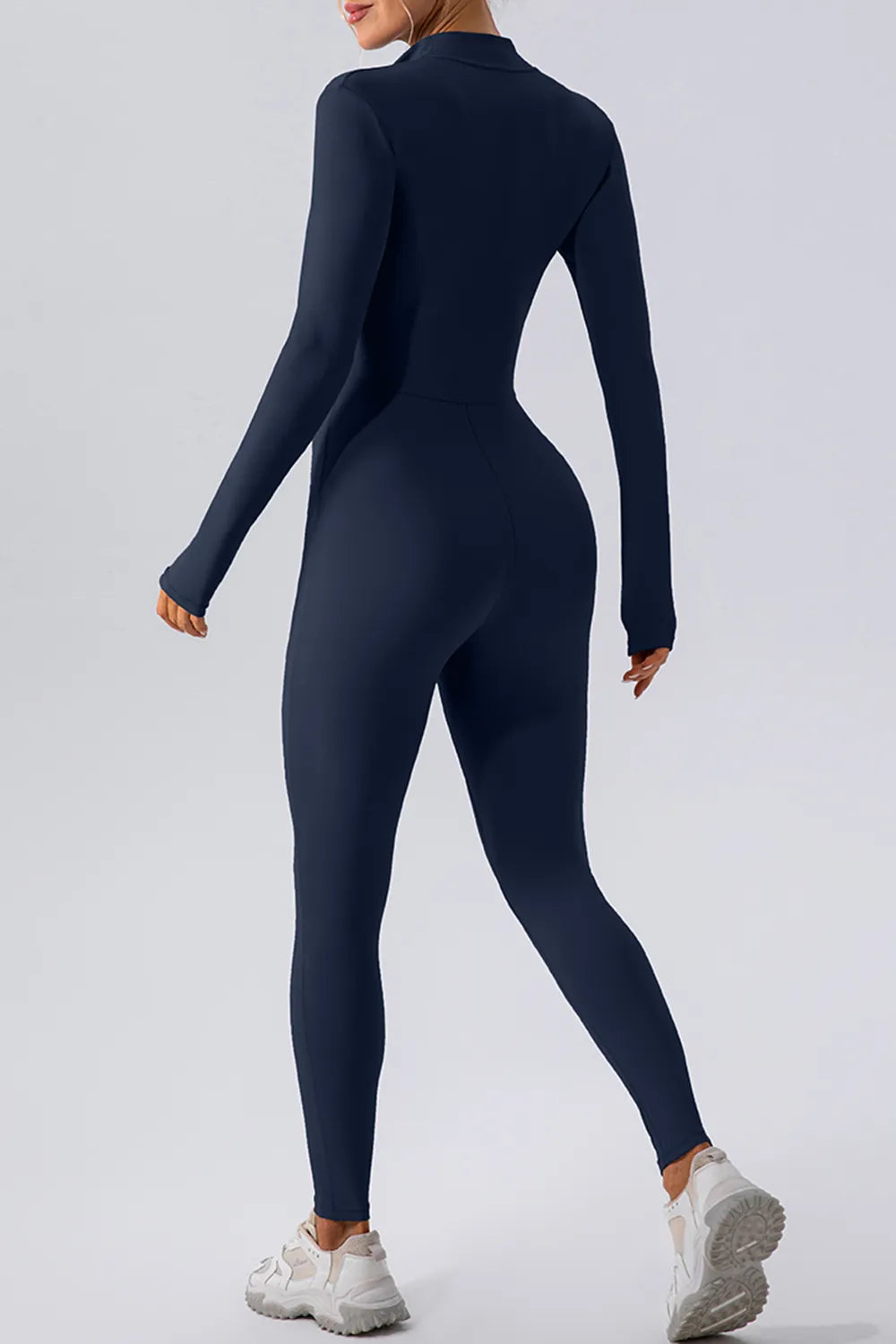 Half Zip Mock Neck Active Jumpsuit Fitggins
