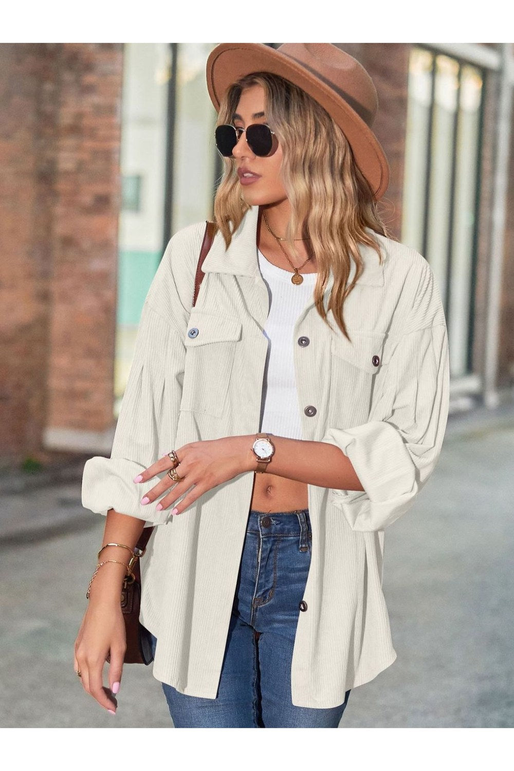 Mandy Button Up Sheer Long Sleeve Shirt Fitggins