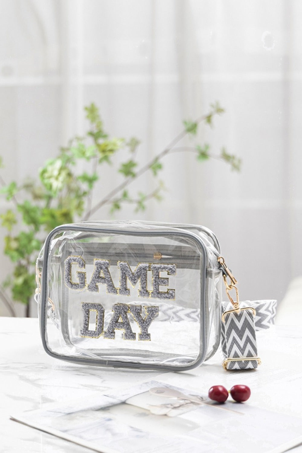 Zenana GAME DAY Stadium Approved Transparent Crossbody Bag - Handbag - FITGGINS