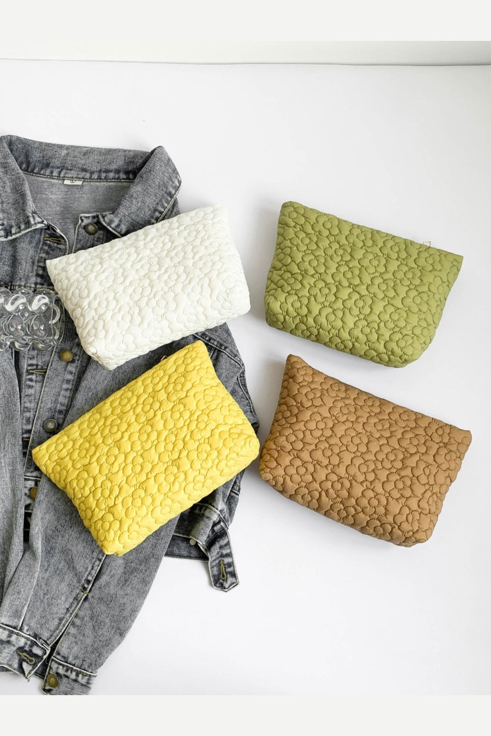 Flower Texture Polyester Clutch - Handbag - FITGGINS