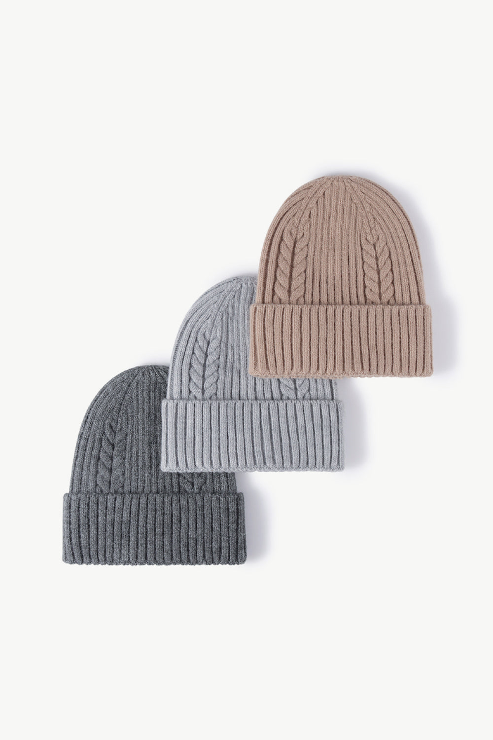 Cable-Knit Cuff Beanie - Hats - FITGGINS