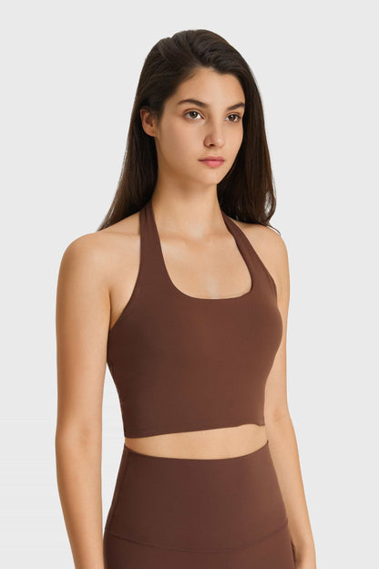 Millennia Breathable Halter Neck Sports Bra Fitggins