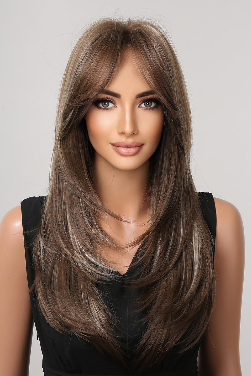 13*1" Full-Machine Wigs Synthetic Long Straight 22" - Hair - FITGGINS