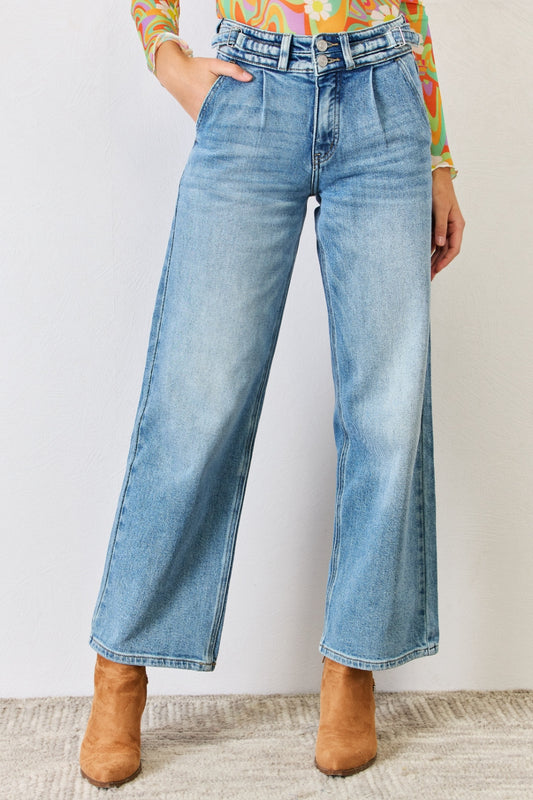 Kancan High Waist Wide Leg Jeans - Jeans - FITGGINS