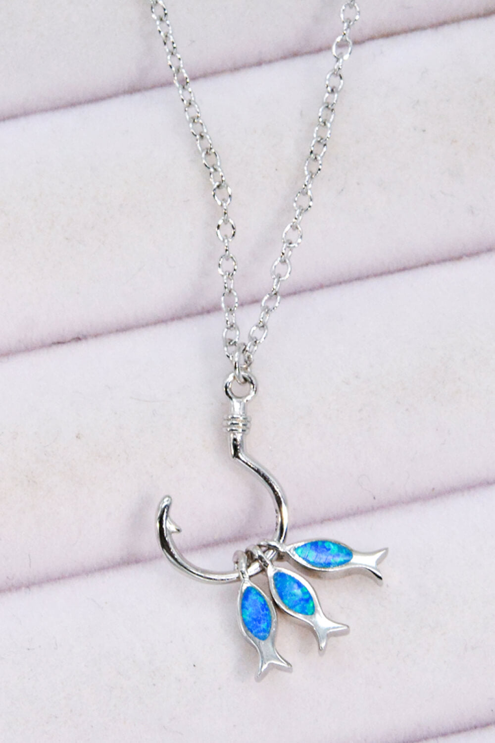 Opal Fish 925 Sterling Silver Necklace - Necklaces - FITGGINS