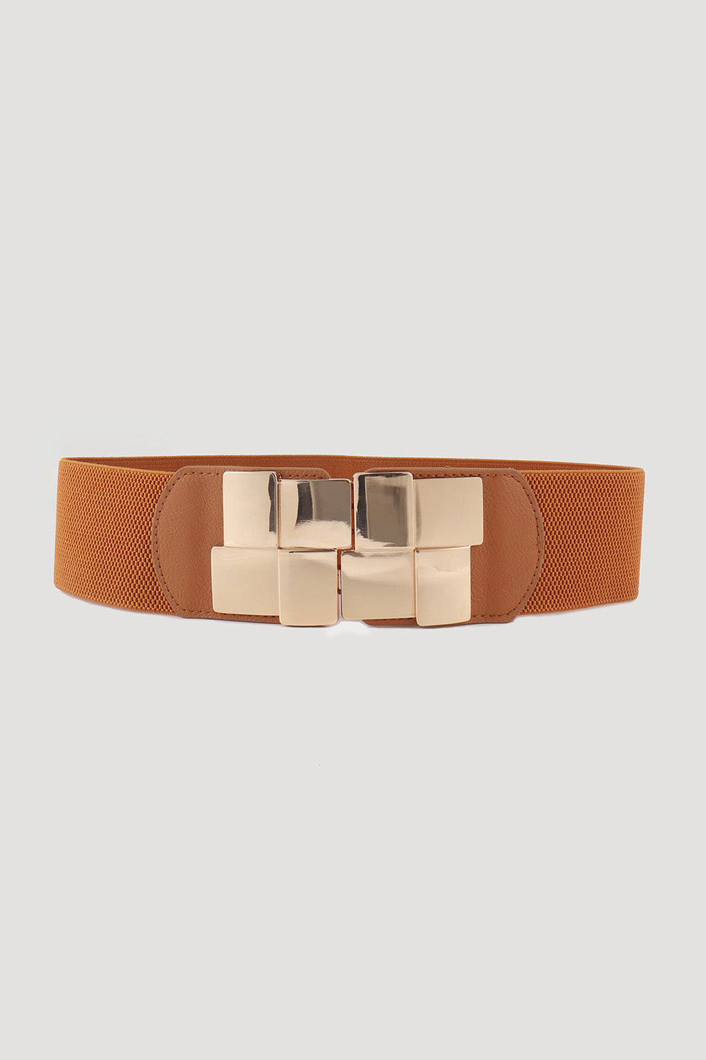 Geometric Buckle Elastic Wide Belt - Belt - FITGGINS