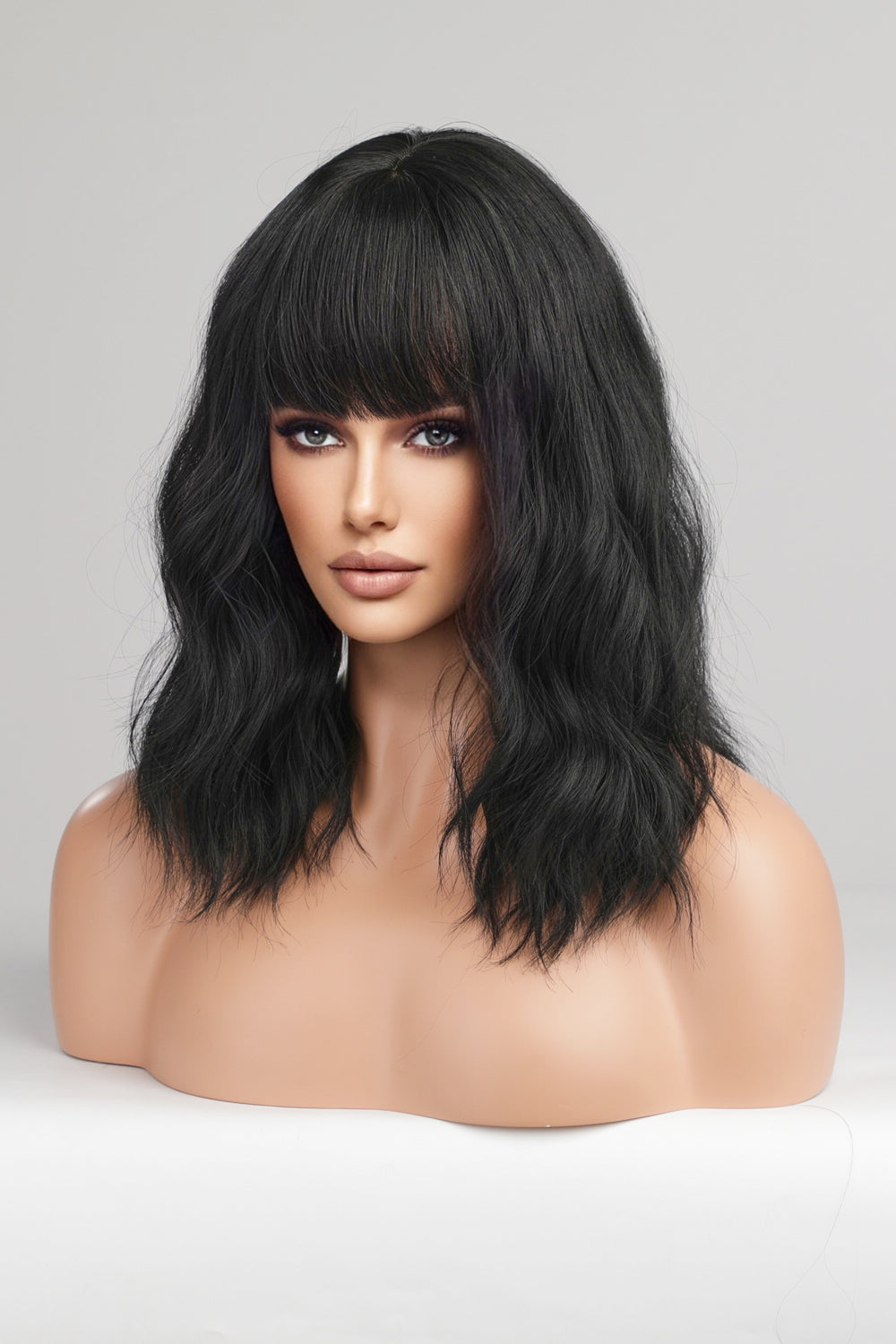 Mid-Length Wave Synthetic Wigs 12'' - Hair - FITGGINS