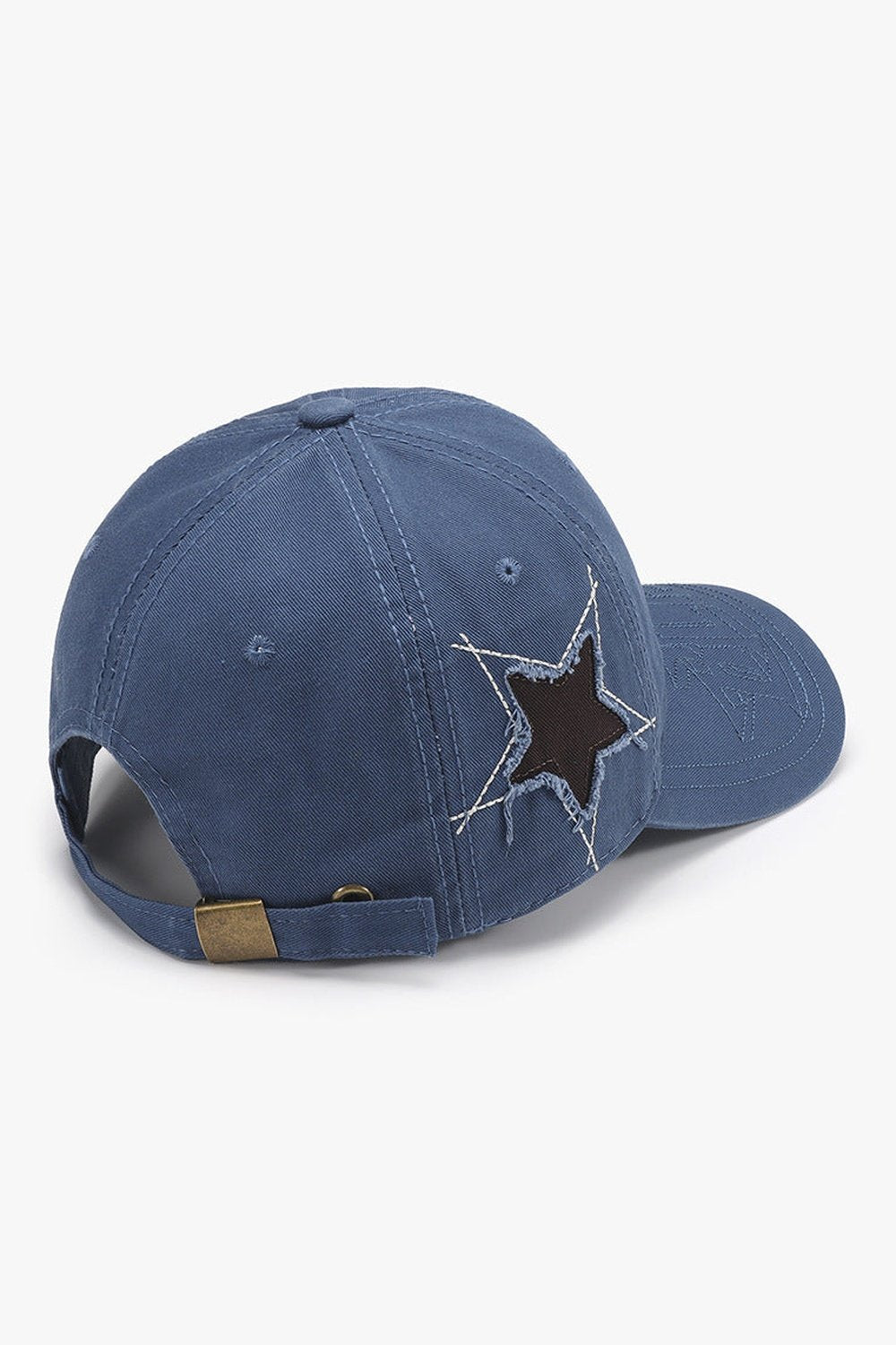 Adjustable Star Raw Hem Cap - Hats - FITGGINS