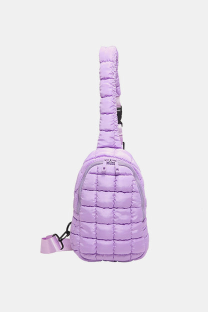 Quilted Nylon Crossbody Bag - Handbag - FITGGINS